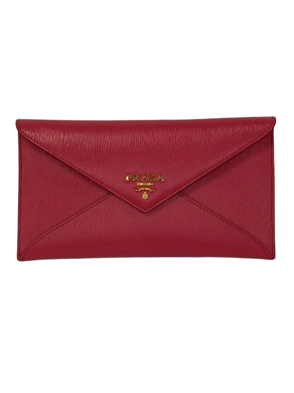 Prada Wallet Pink Document Letter Leather